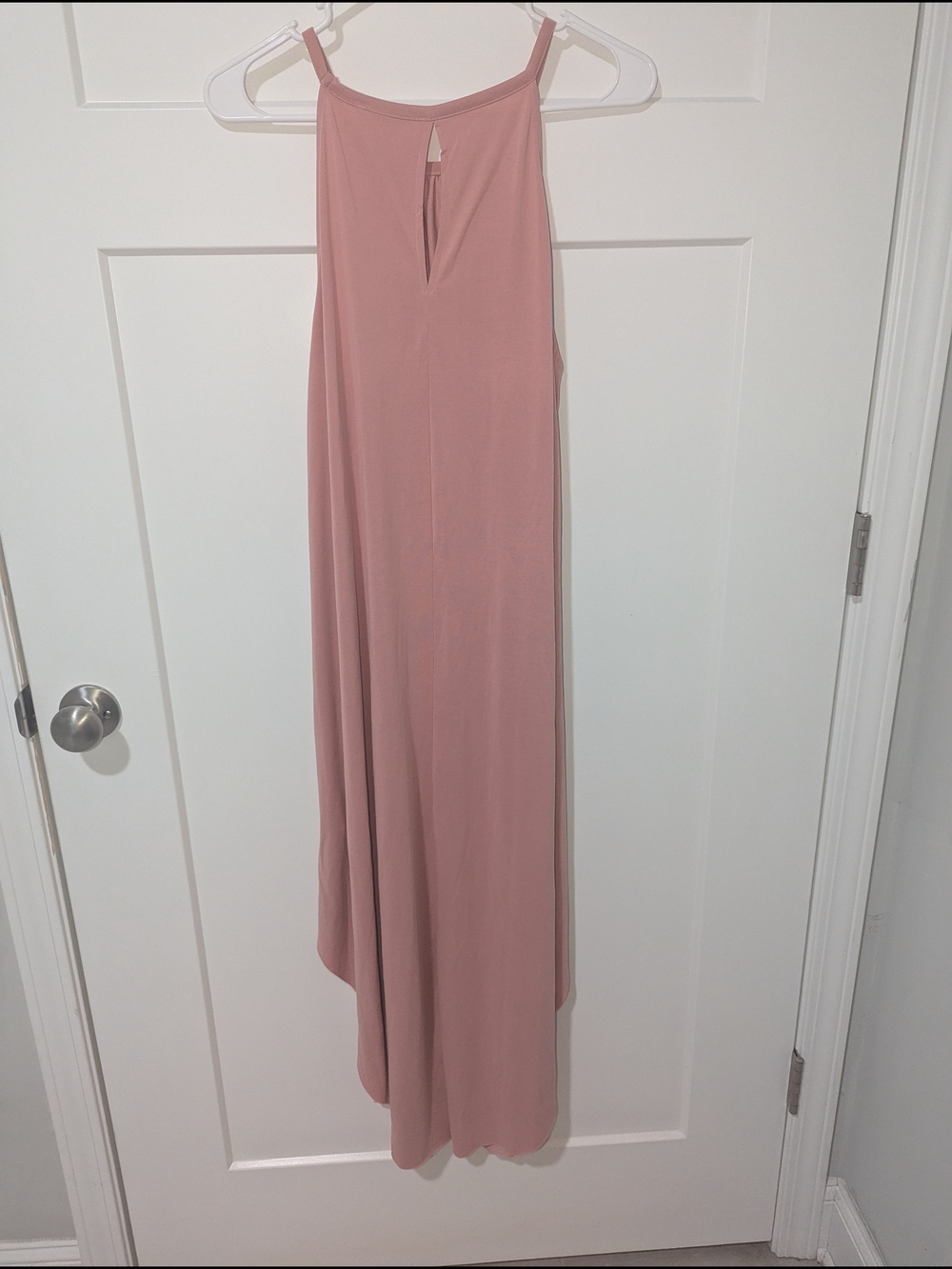 Double Zero Sleeveless Angled Maxi Dress in Dusty Rose - Picture 3 of 4